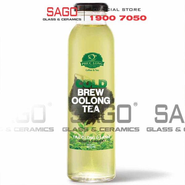  Chai Thủy Tinh Tròn Cao 350ml Nắp Thiết | Tùy Chọn Màu Nắp 