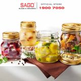  Hũ Thủy Tinh Bormioli Rocco Italia Quattro Invetro nắp vặn | Tùy Chọn Dung Tích 