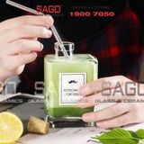  Chai Thủy Tinh Vuông Cổ Lệch 280ml Nắp Gỗ Ép | Thủy Tinh Cao Cấp 