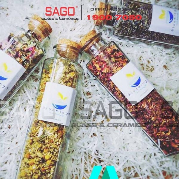  Chai Thủy Tinh Lục Giác 350ml Nắp Gỗ Ép | Thủy Tinh Cao Cấp 