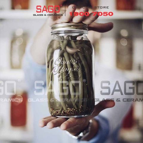  Hũ Thủy Tinh Bormioli Rocco Italia Quattro Invetro nắp vặn | Tùy Chọn Dung Tích 