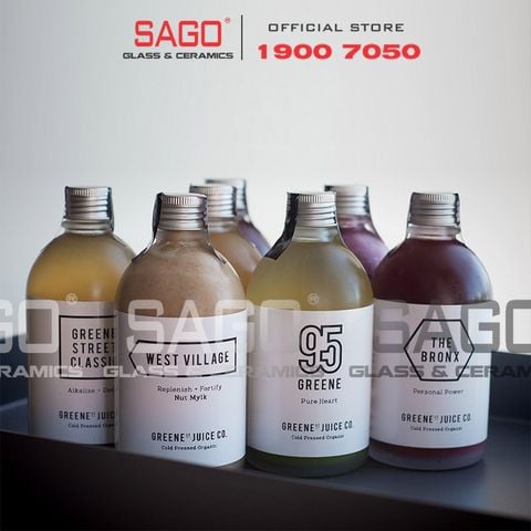  Chai Thủy Tinh Tròn Cổ Cao Nắp Nhôm | Tùy Chọn Dung Tích 