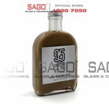 Chai Thủy Tinh Dẹp Cổ Cò 350ml Nắp Nhôm | Tùy Chọn Màu Nắp 