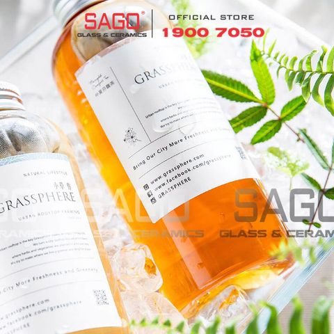  Chai Thủy Tinh Tròn Cao 1000ml Nắp Nhôm | Thủy Tinh Cao Cấp 