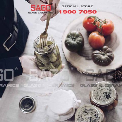  Hũ Thủy Tinh Bormioli Rocco Italia Quattro Invetro nắp vặn | Tùy Chọn Dung Tích 
