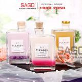  Chai Thủy Tinh Vuông Cổ Lệch 280ml Nắp Gỗ Ép | Thủy Tinh Cao Cấp 