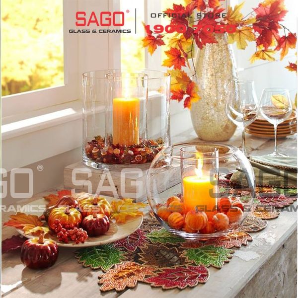  Pasabahce 43427 - Chậu Hoa Thủy Tinh Tròn Pasabahce Botanica Cao 12cm | Nhập Khẩu Thổ Nhĩ Kỳ 