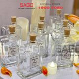  Chai Thủy Tinh Vuông Cổ Lệch 280ml Nắp Gỗ Ép | Thủy Tinh Cao Cấp 