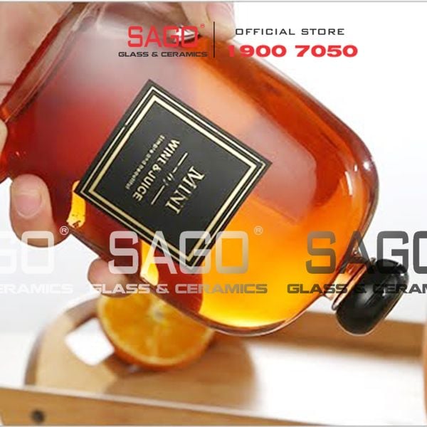  Chai Thủy Tinh Dẹp Nắp Nhựa | Tùy Chọn Dung tích 