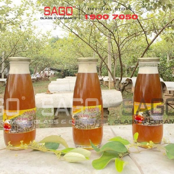  Chai Thủy Tinh Tròn Nắp Thiết | Tùy Chọn Dung Tích 