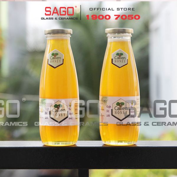  Chai Thủy Tinh Tròn Nắp Thiết | Tùy Chọn Dung Tích 