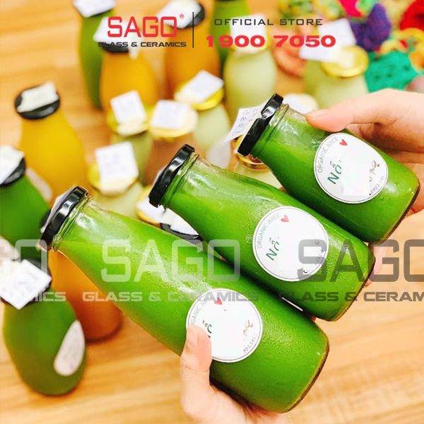  Chai Thủy Tinh Tròn Nắp Thiết | Tùy Chọn Dung Tích 