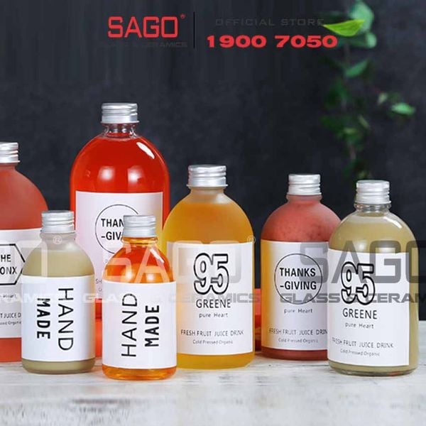  Chai Thủy Tinh Tròn Nắp Nhôm Cao Cấp | Tùy Chọn Dung Tích 