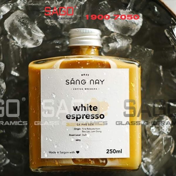  Chai Thủy Tinh Vuông Dẹp Nắp Nhôm | Tùy Chọn Dung Tích 
