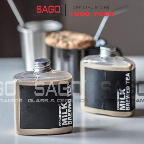  Chai Thủy Tinh Vuông Dẹp Nắp Nhôm | Tùy Chọn Dung Tích 