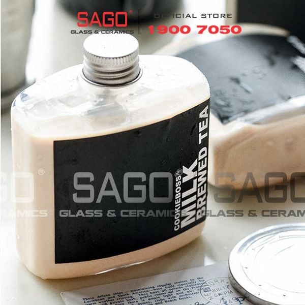  Chai Thủy Tinh Vuông Dẹp Nắp Nhôm | Tùy Chọn Dung Tích 