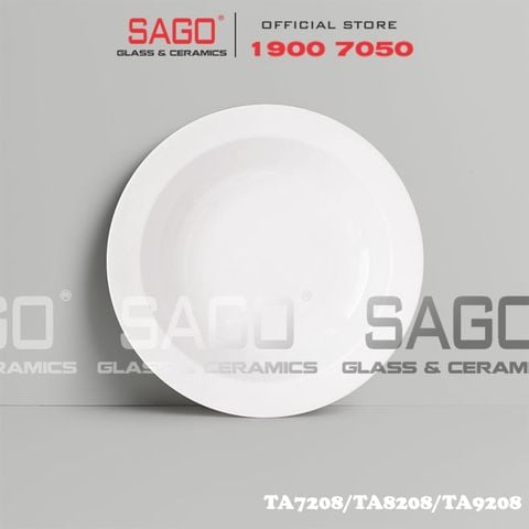  CK (*08) - Dĩa Sứ CK Tròn Sâu (*08) | Trắng Trơn , Tùy Chọn Kích Thước 