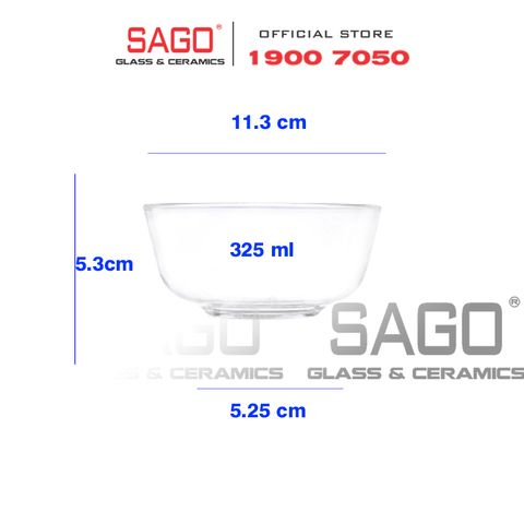  Union 317 - Chén Thủy Tinh Union Assurance Bowl Đường kính 4.5'' | Thủy Tinh Cao Cấp Nhập Khẩu Thái Lan 