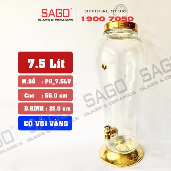  PH 7.5 - Bình Sâm Phú Hòa 7.5 Lít | Bình Sâm Cao Cấp Việt Nam 