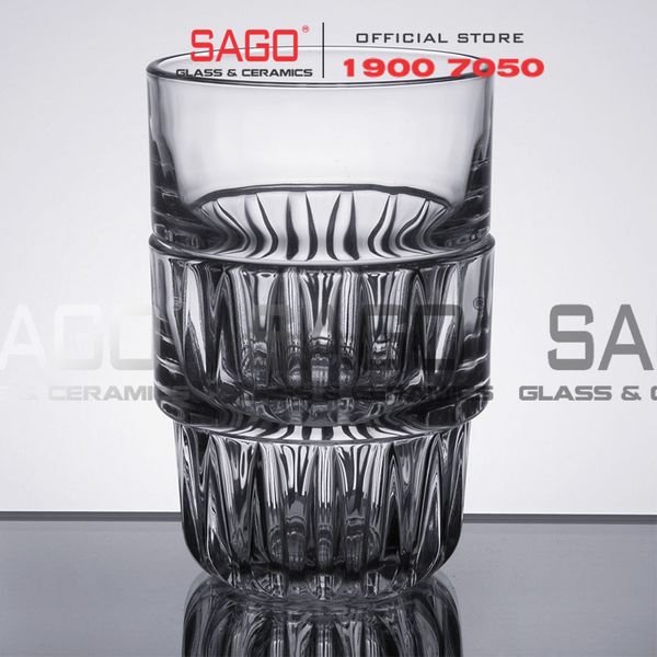  HF.GL1508 - Ly Thủy Tinh , Ly Trà Đá Everest Rock Glass 250ml | Thủy Tinh Cao Cấp 