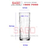  LIBBEY 32802 - Ly Thủy Tinh Libbey Bamboo Cooler 473ml | Nhập Khẩu USA 