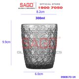  DELI DSKB172-1H - Ly Thủy Tinh Deli Beyond The Time Gray Rock Glass 300ml | Thủy Tinh Cao Cấp 