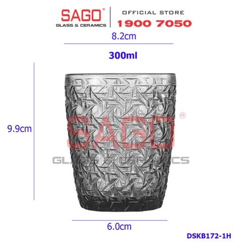  DELI DSKB172-1H - Ly Thủy Tinh Deli Beyond The Time Gray Rock Glass 300ml | Thủy Tinh Cao Cấp 