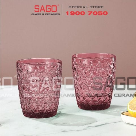  DELI DSKB172-1P - Ly Thủy Tinh Deli Beyond The Time Prink Rock Glass 300ml | Thủy Tinh Cao Cấp 