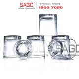  Union 350 - Ly Thủy Tinh Union Diamond Bottom Rock Glass 245ml | Thủy Tinh Cao Cấp Nhập Khẩu Thái Lan 