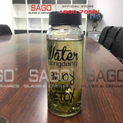  Chai Thủy Tinh Water PongDang Detox 420ml Nắp Nhựa | Thủy Tinh Cao Cấp 