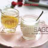  Ly Thủy Tinh Sọc Làm Pudding 100ml Nắp Nhựa | Thủy Tinh Cao Cấp 