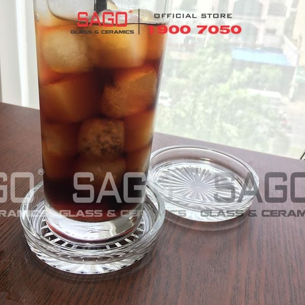  Union 337 - Đế Lót Thủy Tinh Union Coasters Diamond Đường Kính 3.5'' | Thủy Tinh Cao Cấp Nhập Khẩu Thái Lan 