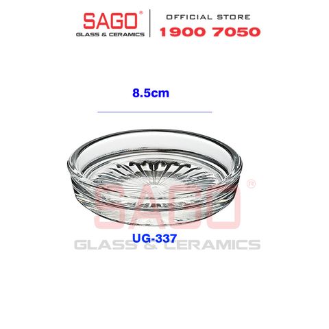  Union 337 - Đế Lót Thủy Tinh Union Coasters Diamond Đường Kính 3.5'' | Thủy Tinh Cao Cấp Nhập Khẩu Thái Lan 