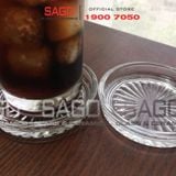 Union 337 - Đế Lót Thủy Tinh Union Coasters Diamond Đường Kính 3.5'' | Thủy Tinh Cao Cấp Nhập Khẩu Thái Lan 