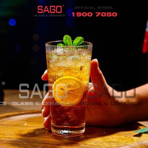  DELI DSY5840-3A - Ly Thủy Tinh Delisoga Studio Stripes Tumber Glass 410ml | Thủy Tinh Nhập Khẩu Cao Cấp 