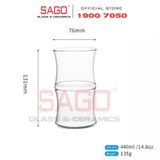  DELI GPB47 - Ly Thủy Tinh Deli Glasses Eco Borosilicate Hight Ball Bamboo Glass Cup 440ml | Thủy Tinh Cao Cấp 