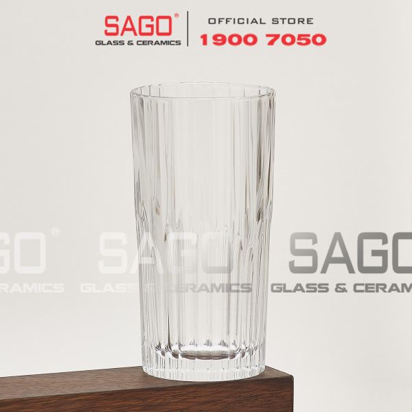  Deli TY4337-2 - Ly Thủy Tinh Deli Manhattan Tumber Glass 320ml | Thủy Tinh Cao Cấp 