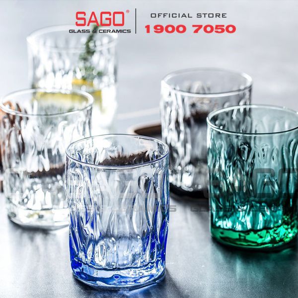  DELI JS5179B - Ly Thủy Tinh Deli Sogente Green Rock glass 355ml | Thủy Tinh Cao Cấp 