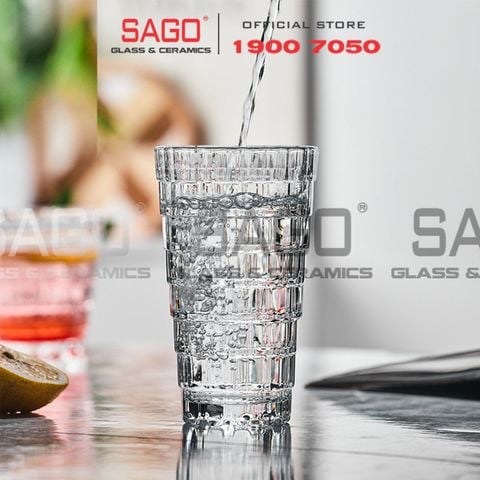  Deli TY5901-2 - Ly Thủy tinh Deli Studio Stack Tumber Glass 380ml | Thủy Tinh Cao Cấp 