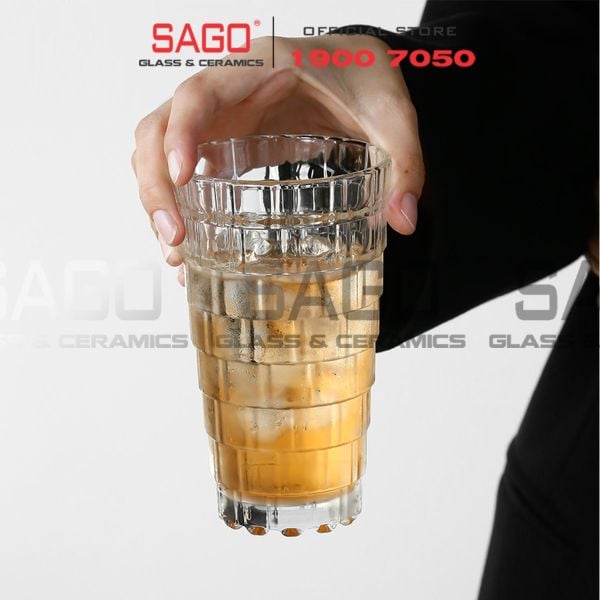  Deli TY5901-2 - Ly Thủy tinh Deli Studio Stack Tumber Glass 380ml | Thủy Tinh Cao Cấp 