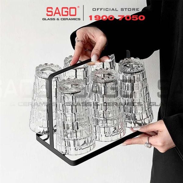  Deli TY5901-2 - Ly Thủy tinh Deli Studio Stack Tumber Glass 380ml | Thủy Tinh Cao Cấp 