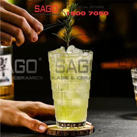  Deli TY5901-2 - Ly Thủy tinh Deli Studio Stack Tumber Glass 380ml | Thủy Tinh Cao Cấp 