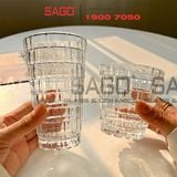  Deli TY5901-1 - Ly Thủy Tinh Deli Studio Stack Rock Glass 300ml | Thủy Tinh Cao Cấp 