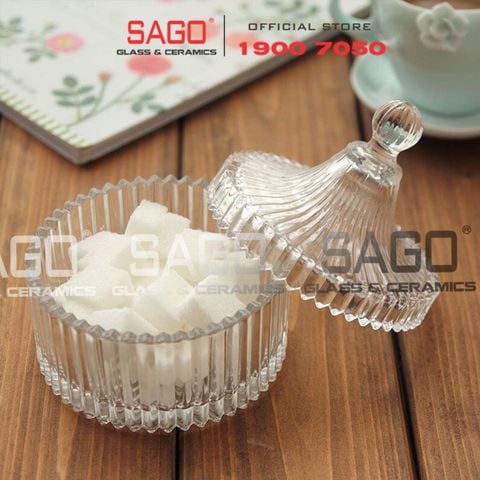  DELI DSTG1032-4 - Thố Mứt Thủy Tinh , Hũ Kẹo Thủy Tinh Deli Candy Jar Glass | Thủy Tinh Cao Cấp 