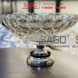  ELEGANT 3319AC - Dĩa Thủy Tinh Tiệp Chân Đồng Elegant Đường Kính 36.0cm | Thủy Tinh Màu Cao Cấp 