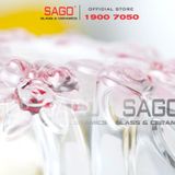  ELEGANT JZ-336.7M - Dĩa Thủy Tinh Hồng Tim Elegant Đường Kính 17.0cm | Thủy Tinh Màu Cao Cấp 