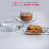  Union 325 - Đĩa Thủy Tinh Tròn Trơn Đường kính 3.5'' | Thủy Tinh Cao Cấp Nhập Khẩu Thái Lan 