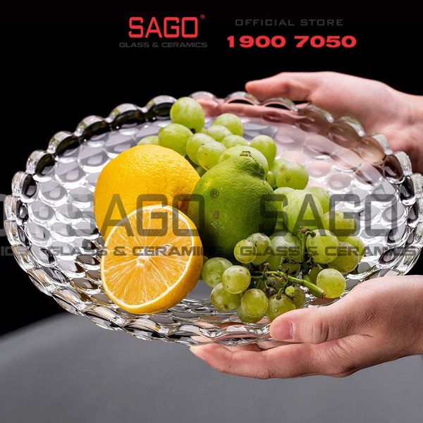  Deli DSGD18-10 - Thủy Tinh Deli Delisoga Chấm Bi 24.5cm | Thủy Tinh Cao Cấp 