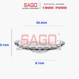  Deli DSGD18-10 - Thủy Tinh Deli Delisoga Chấm Bi 24.5cm | Thủy Tinh Cao Cấp 