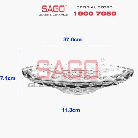  Deli DSGD18-13 - Thủy Tinh Deli Delisoga Chấm Bi 37cm | Thủy Tinh Cao Cấp 